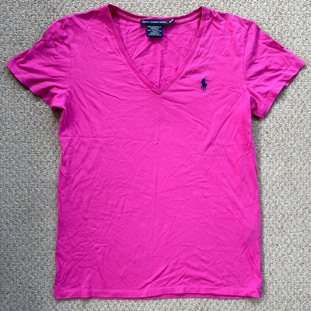 Ralph Lauren Polo Pink Short Sleeve T Shirt Size Medium
